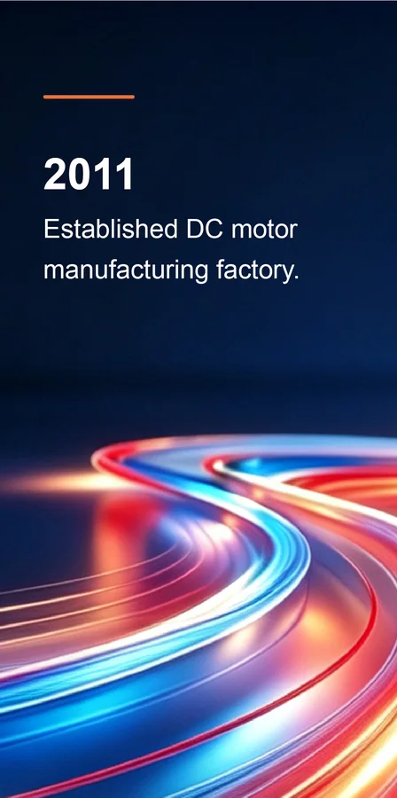 2011: Established DC motor manufacturing factory.
